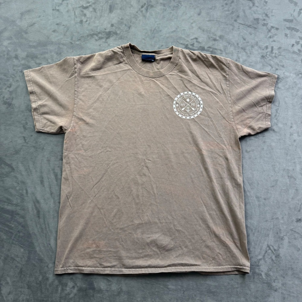 MV Sport Nalu Dry Goods Graphic T-Shirt Brown XL Nautical NY HI Distressed